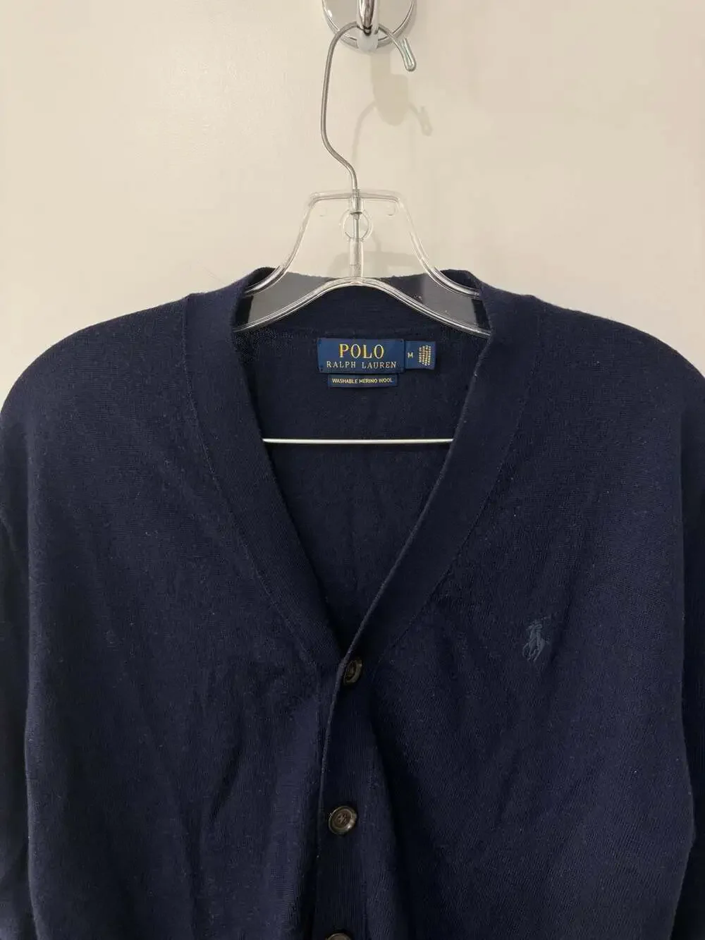 Polo Ralph Lauren Washable Merino Wool V-Neck Cardigan Sweater